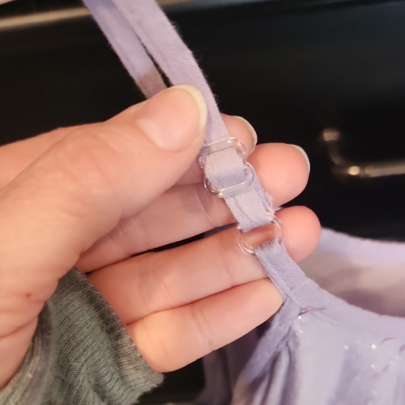 Shimmering Purple and Beige Maxi Dress - Picture 4 of 6